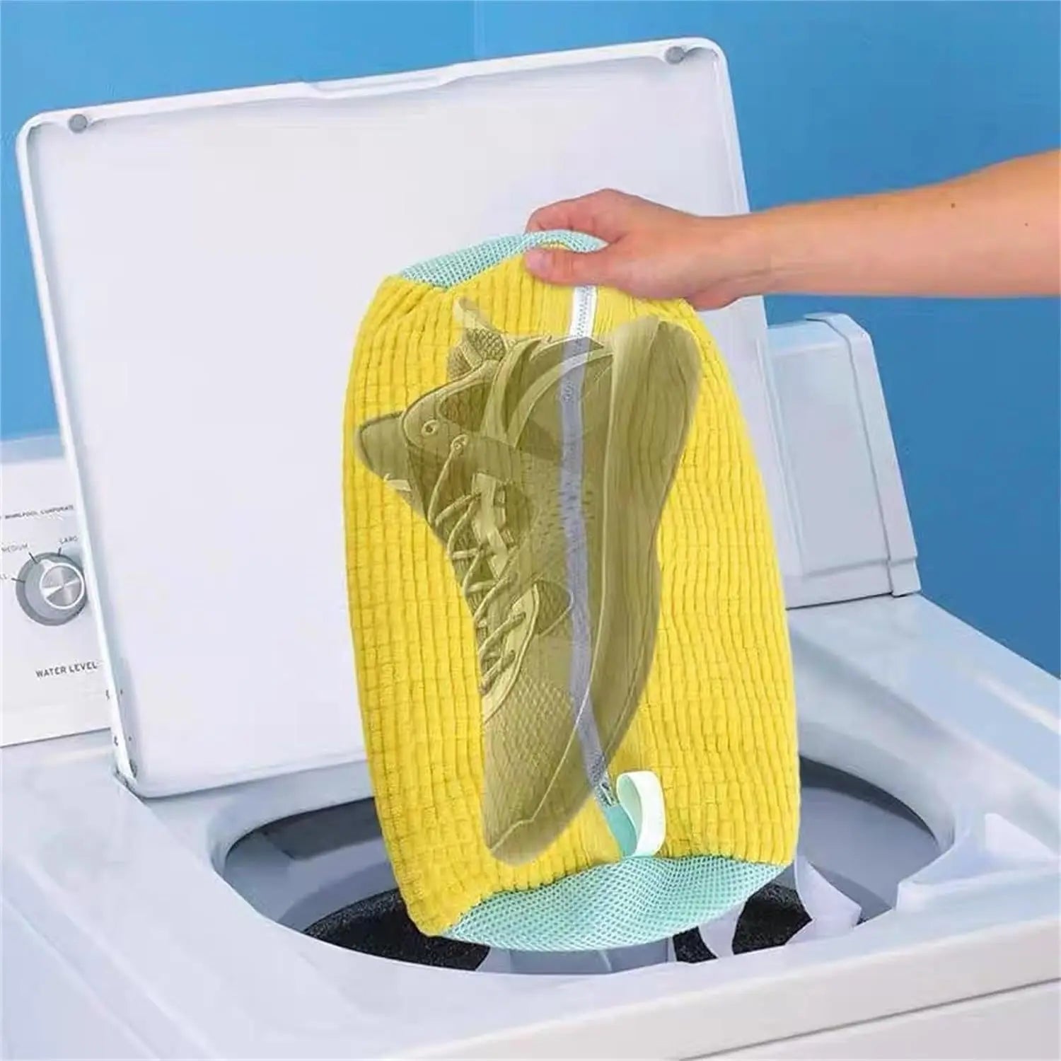Washing Shoes Bag with Fluffy Fibers for Dirt Removal and Anti-Deformation