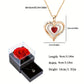 Luxury Red Zircon Pendant Necklaces with Rose Flower Gift Box for Girlfriend Women I Love You Gifts 2024 Trendy Wedding Jewelry