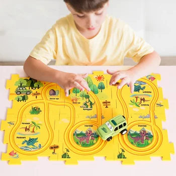 Puzzle Racer Kids Car Track Set