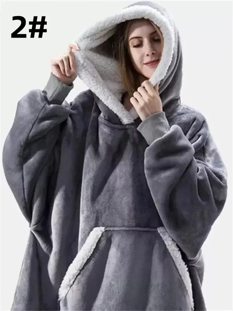 Blanket Hoodie -Unisex-One Size Fits All