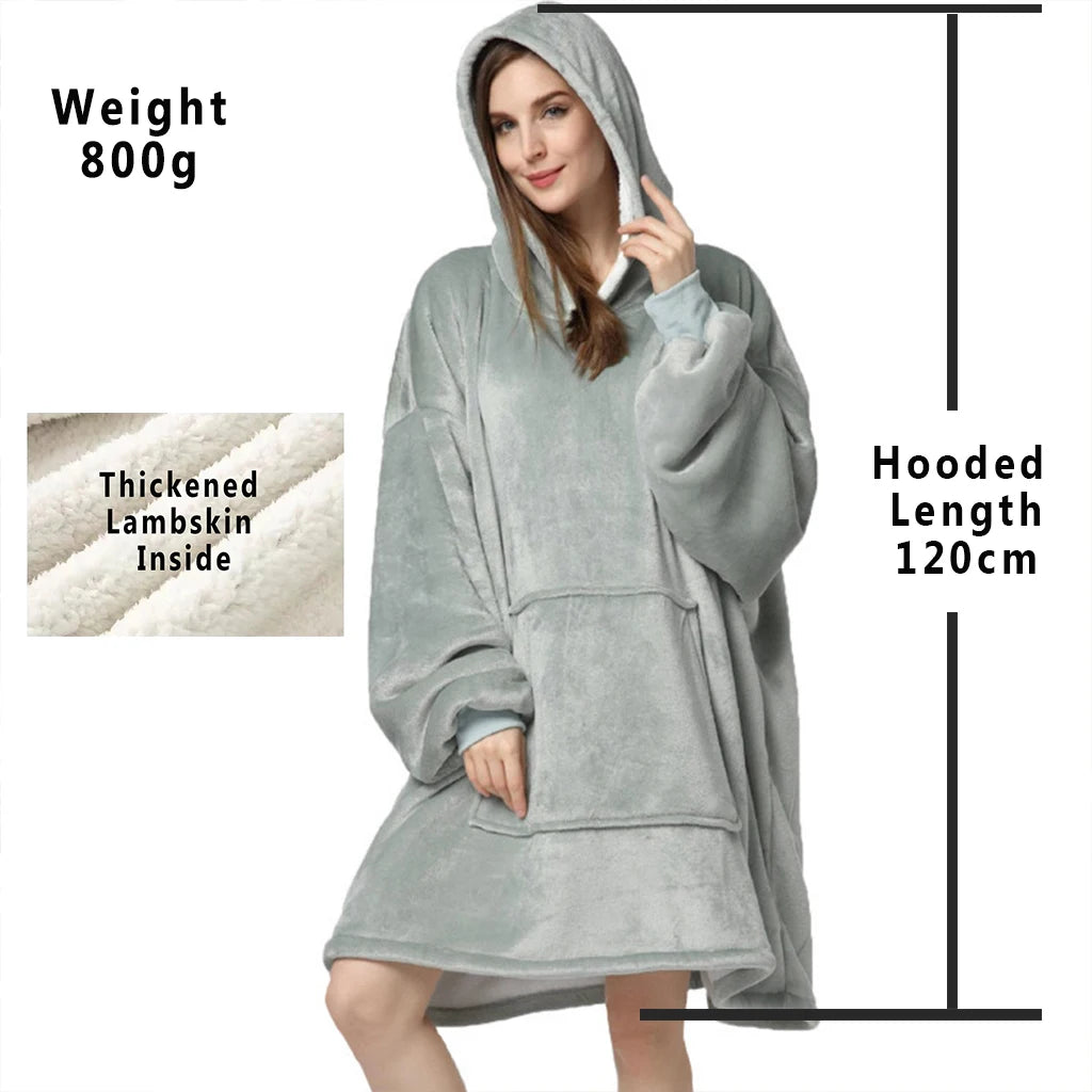 Blanket Hoodie -Unisex-One Size Fits All