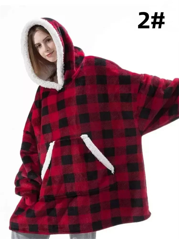 Blanket Hoodie -Unisex-One Size Fits All