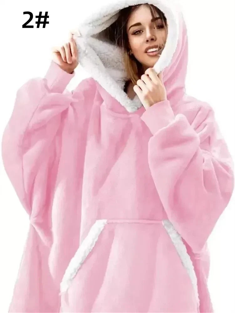 Blanket Hoodie -Unisex-One Size Fits All