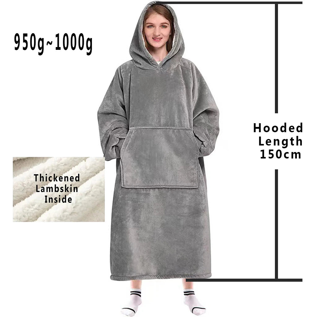 Blanket Hoodie -Unisex-One Size Fits All