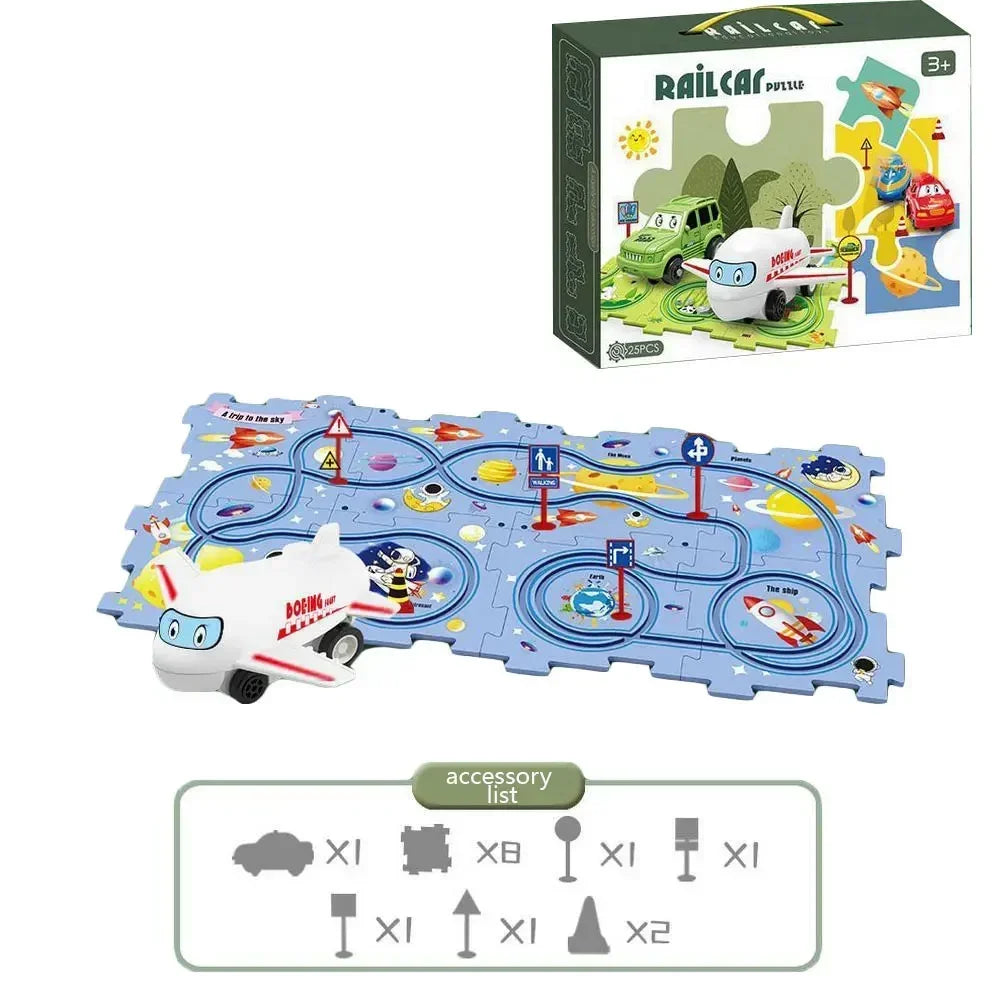 Puzzle Racer Kids Car Track Set