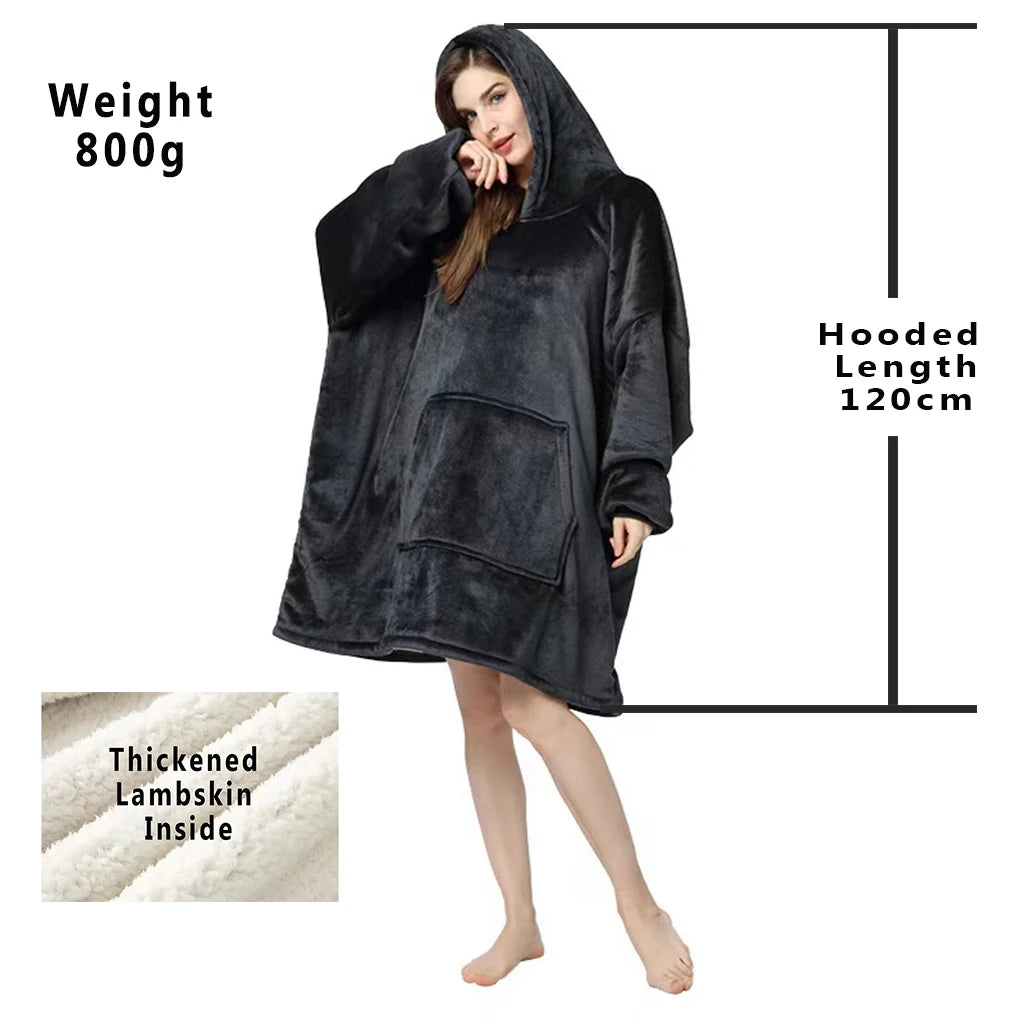 Blanket Hoodie -Unisex-One Size Fits All