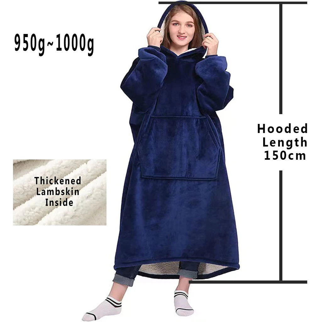 Blanket Hoodie -Unisex-One Size Fits All