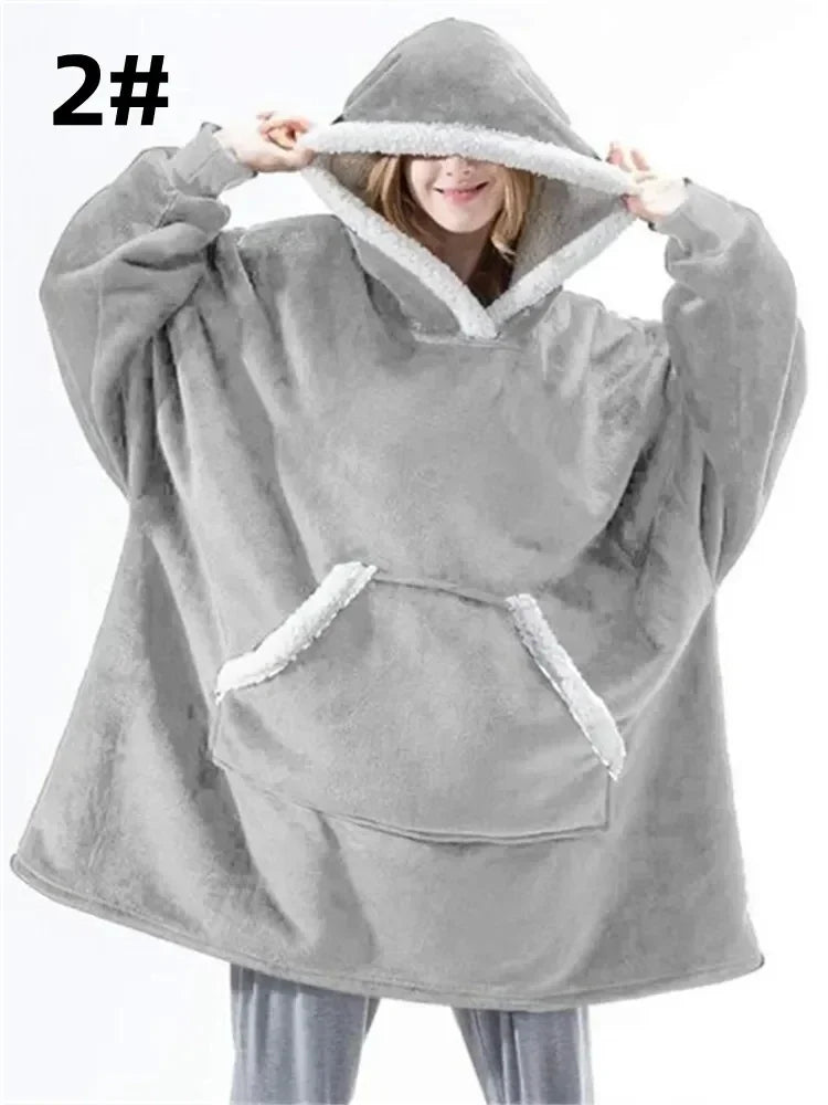 Blanket Hoodie -Unisex-One Size Fits All