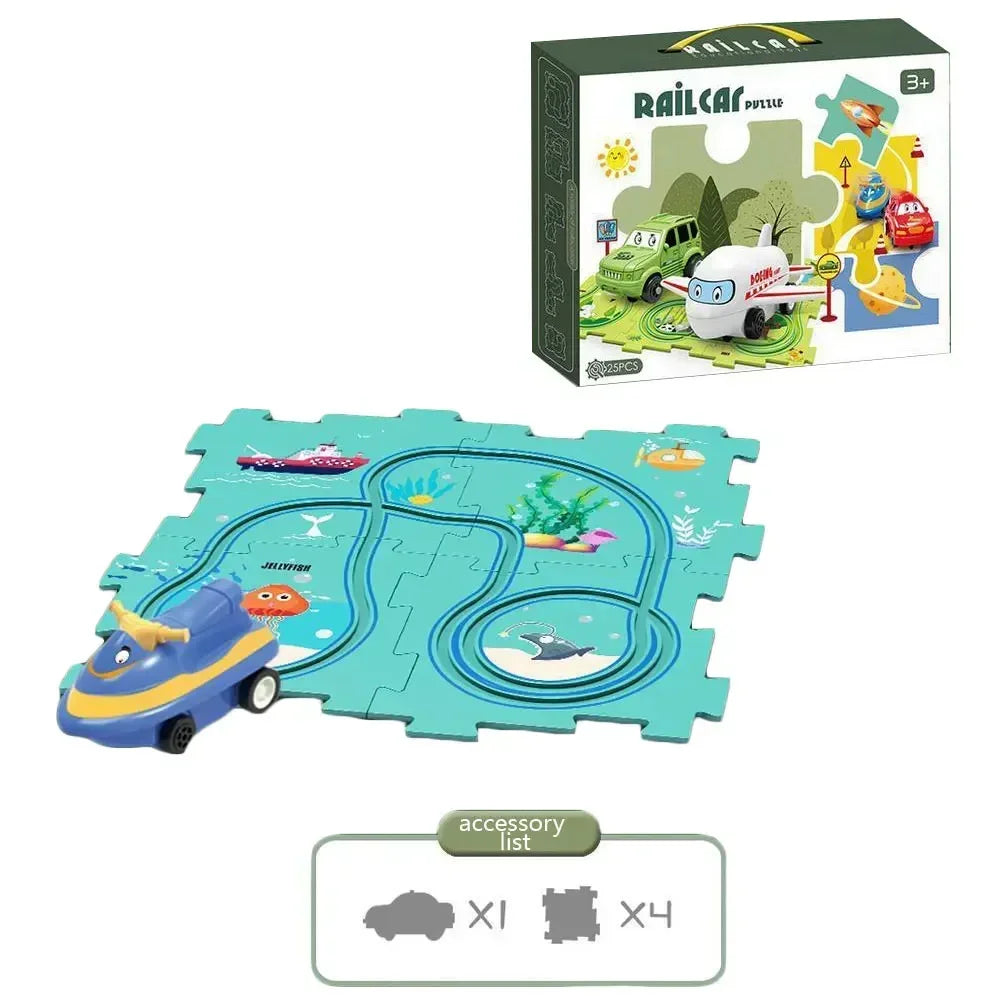 Puzzle Racer Kids Car Track Set