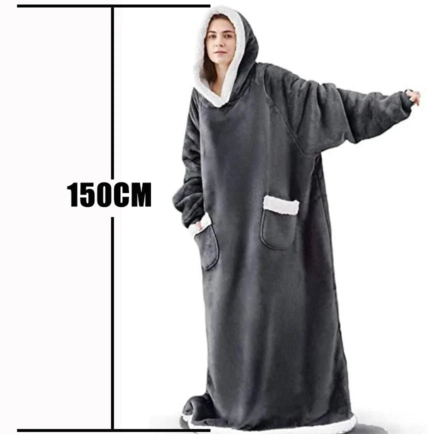 Blanket Hoodie -Unisex-One Size Fits All