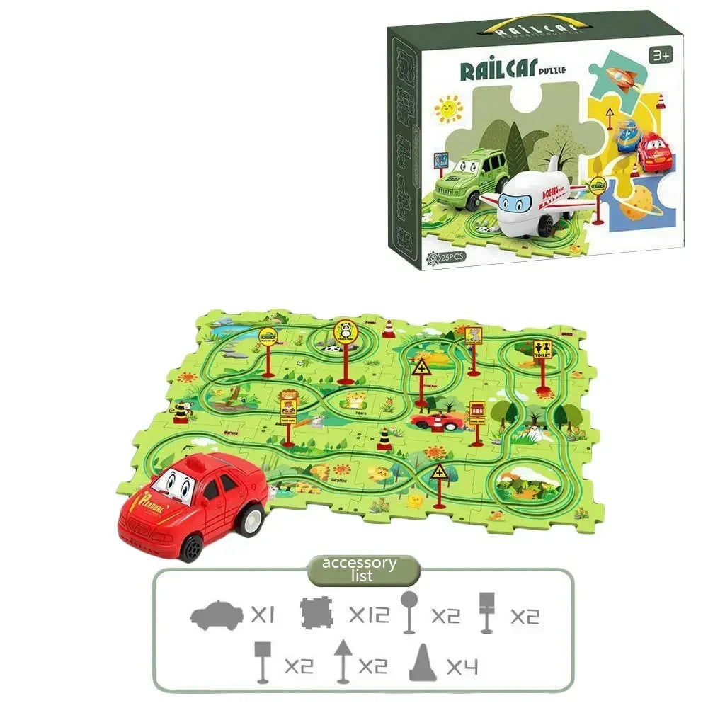 Puzzle Racer Kids Car Track Set