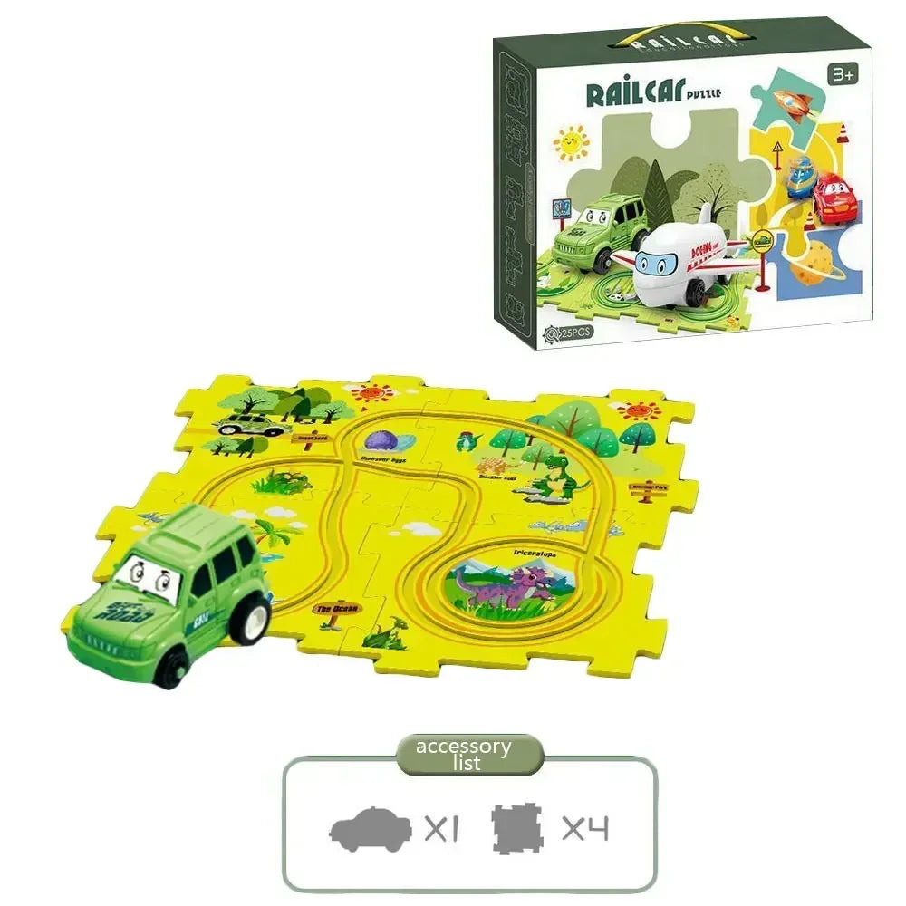 Puzzle Racer Kids Car Track Set