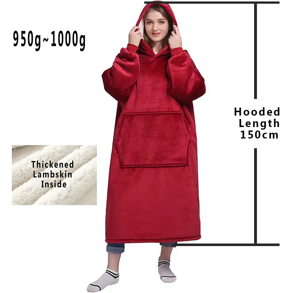 Blanket Hoodie -Unisex-One Size Fits All