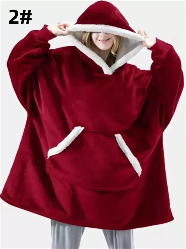 Blanket Hoodie -Unisex-One Size Fits All